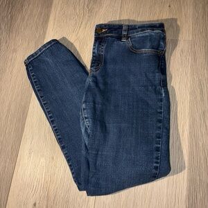 Michael Kors Blue Denim Skinny Jeans Size 8 with Gold Logo